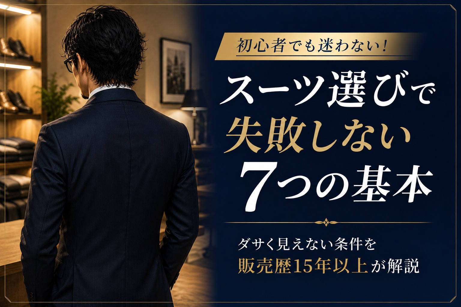 スーツ　選び方　失敗しない　7つの基本　サムネ画像