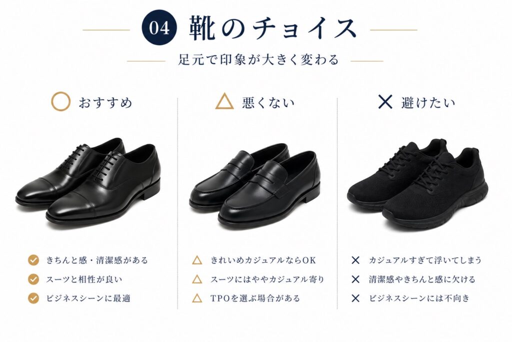 スーツ　シューズ　革靴　比較