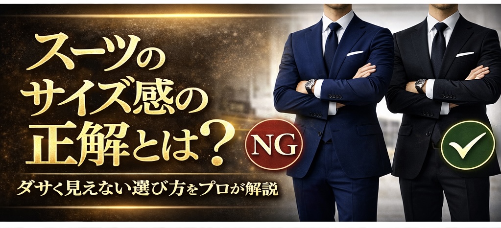 スーツのサイズ感の正解とは？ダサく見えない選び方をプロが解説