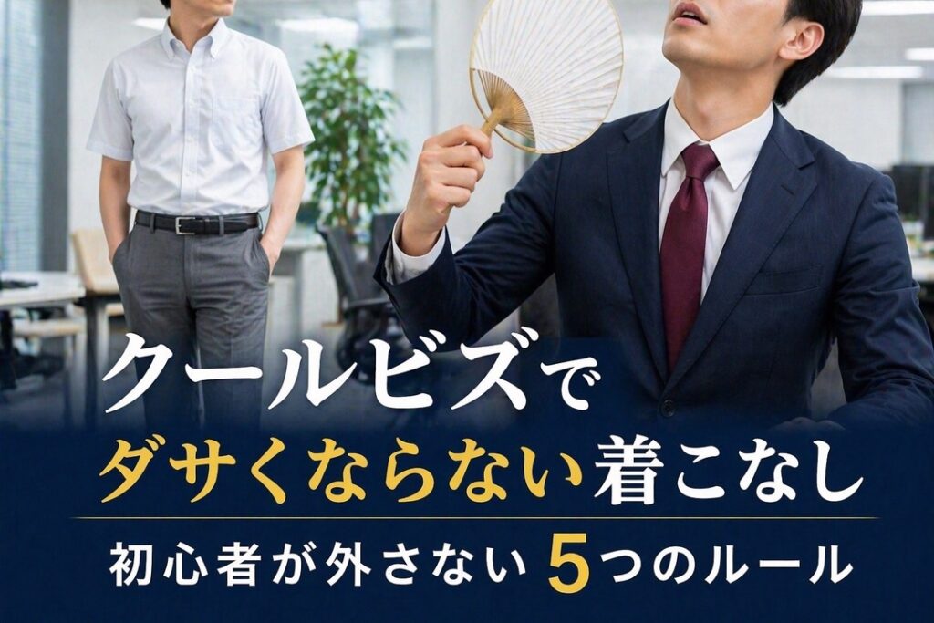 クールビズでダサくならない着こなし｜初心者が失敗しない5つのルール