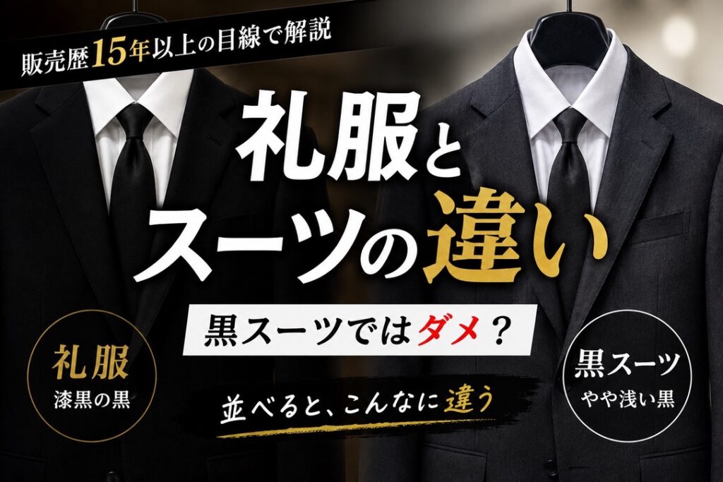 礼服とスーツの違い｜黒スーツではダメ？初心者向けに解説　サムネ画像
