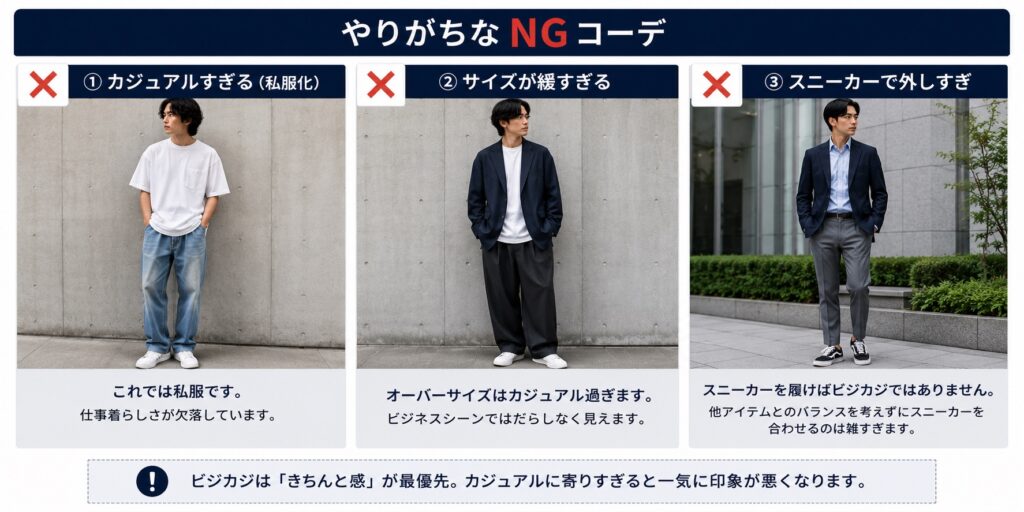 ビジカジ　NG集　失敗例