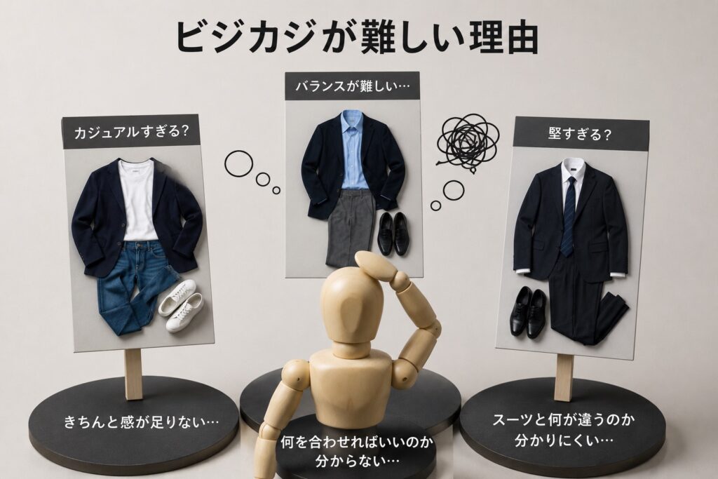 ビジカジが難しい理由イメージ