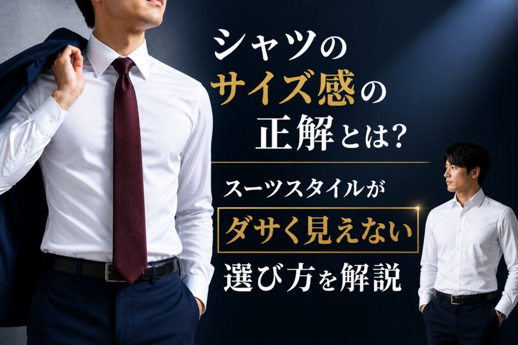 シャツのサイズ感　正解　サムネイル