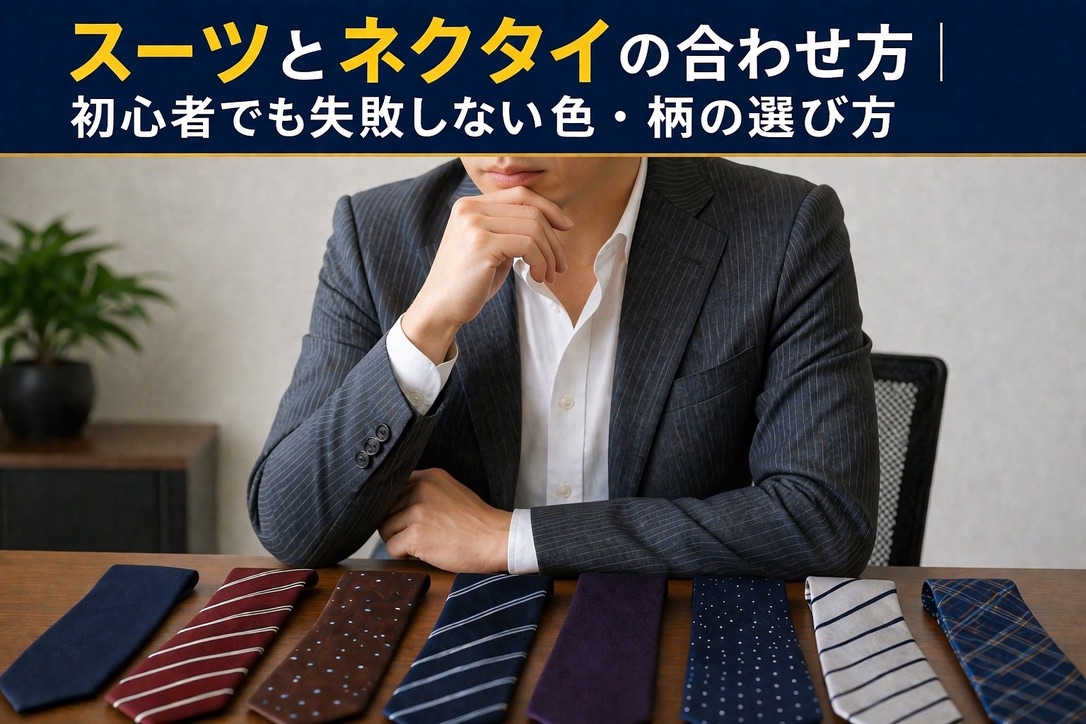 スーツとネクタイの合わせ方｜初心者でも失敗しない色・柄の選び方