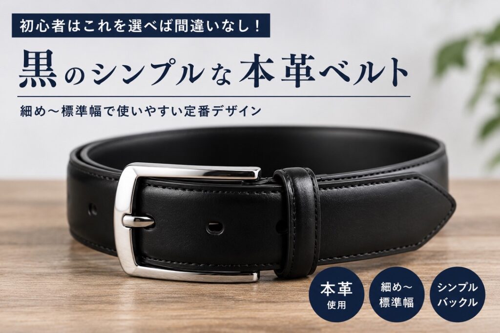スーツ　ベルト　シンプルがおすすめ