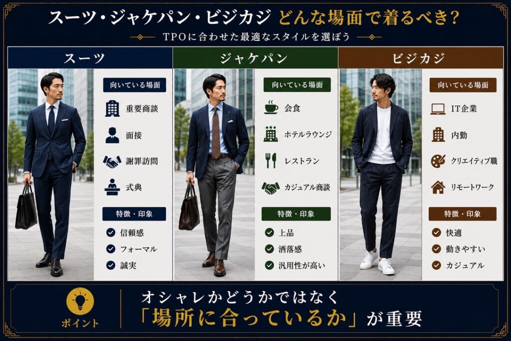 【差し込み画像⑤】
TPO別おすすめ比較