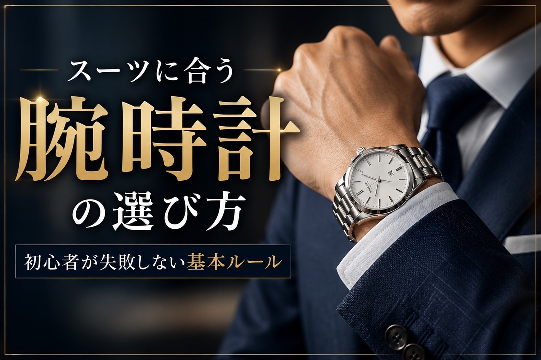 スーツに合う腕時計の選び方｜初心者が失敗しない基本ルール　サムネイル外向き