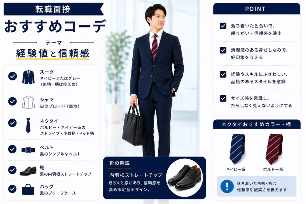 スーツ　リクルート　面接小物一覧（バッグはレザー回避喚起）