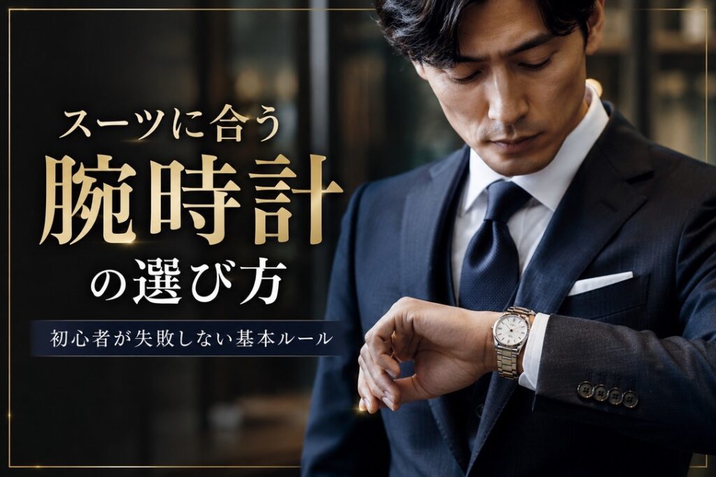 スーツに合う腕時計の選び方｜初心者が失敗しない基本ルール　タイトル画像