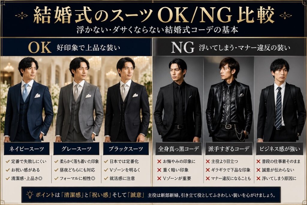 OK/NG結婚式スーツ比較