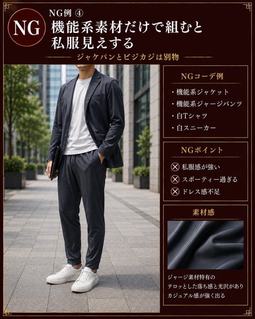 ジャケパン　私服見え　NG