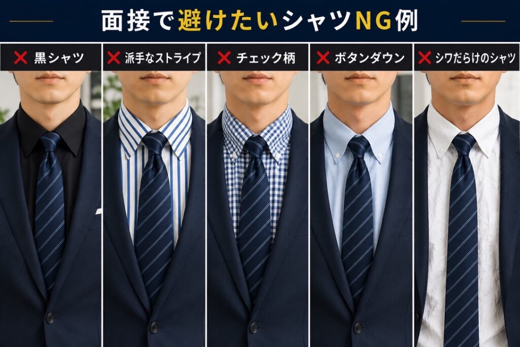【面接シャツNG例5選画像】