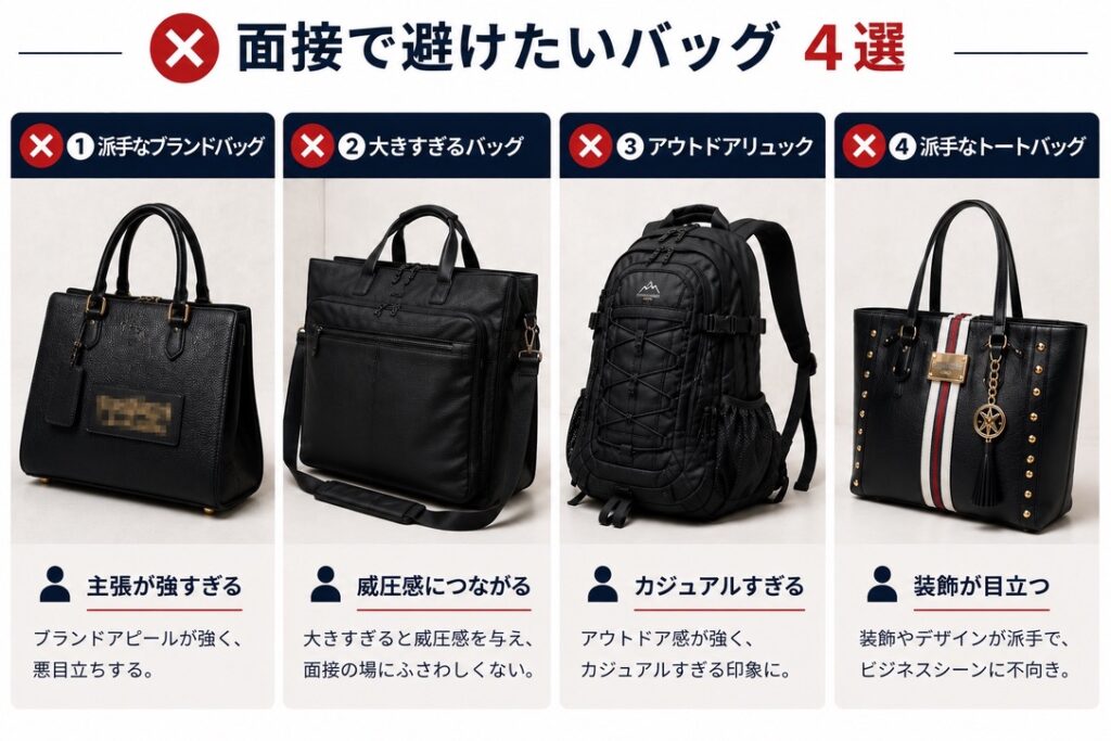 【面接バッグNG例4選画像】