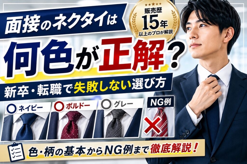 面接のネクタイは何色が正解？｜新卒・転職で失敗しない選び方