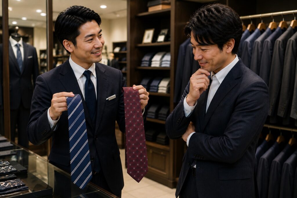 面接用ネクタイ選び　イメージ画像